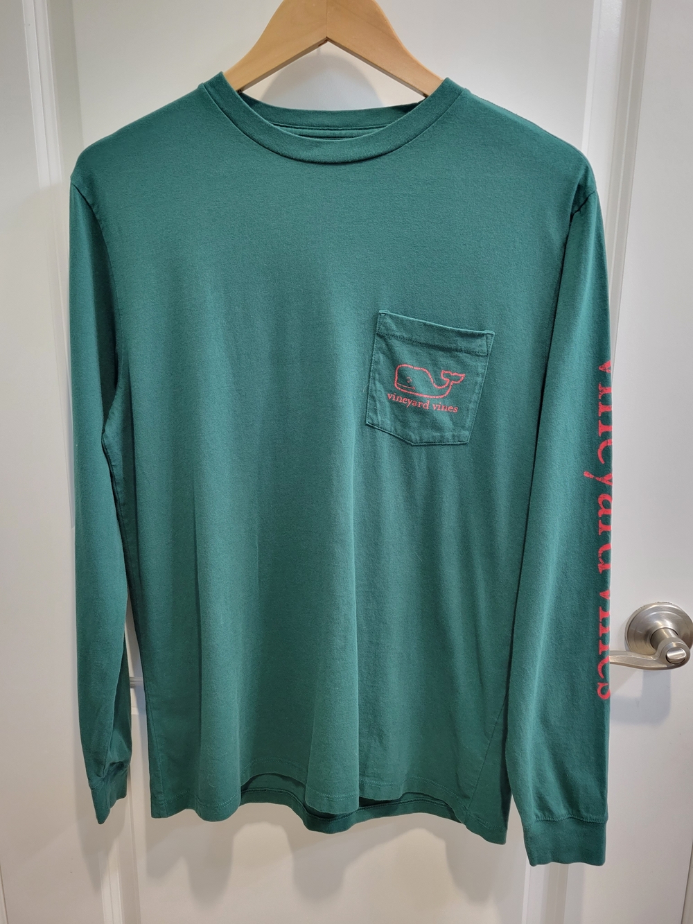 Vineyard Vines Green Long Sleeve Whale Shirt Casual Coastal Style
